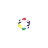 logo communautaire, réseau et social vecteur