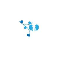 logo d'urologie, icône du logo du rein en bonne santé vecteur