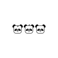 logo icône panda vecteur