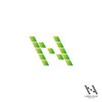 lettre n carré logo icône concept design vecteur