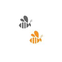 conception créative d'icône de logo d'abeille vecteur