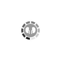 logo d'urologie, icône du logo du rein en bonne santé vecteur