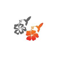 conception créative de l'icône du logo colibri vecteur