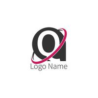 logo d'icône de cercle de lettre q, concept de cercle d'icône de lettre de conception vecteur