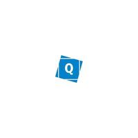 lettre q logotype dans le concept de design de couleur bleue vecteur