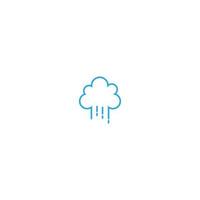 concept d'icône logo nuage pluvieux vecteur
