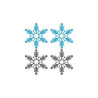 ornements de noël en forme d'icône de flocons de neige vecteur