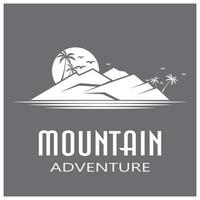 montagne icône logo modèle vector illustration design