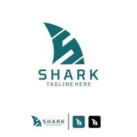concept moderne de modèle de conception de logo de requin vecteur