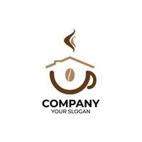 création de logo de café vecteur