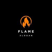 modèle de conception d'icône de logo de flamme vecteur