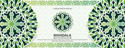 fond de mandala décoratif vert vecteur