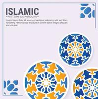 fond de motif arabe islamique coloré vecteur