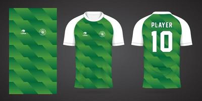modèle de conception de sport maillot de football vert vecteur