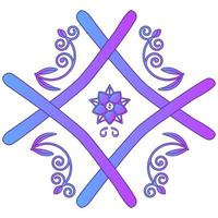 symbole abstrait violet au carré sur fond blanc. idée de vecteur