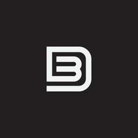 création de logo monogramme db lettre initiale. vecteur