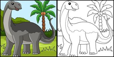 illustration de coloriage de dinosaure jobaria vecteur