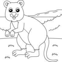 coloriage animal quokka pour les enfants vecteur