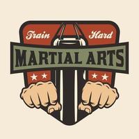 emblème d'arts martiaux mixtes mma vecteur