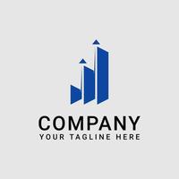 concevoir des logos d'entreprise financière avec une combinaison de flèches vecteur