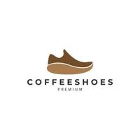 chaussures café grains de café vecteur logo symbole icône illustration design