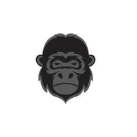 tête de gorille et conception de logo de singe illustration d'icône vectorielle