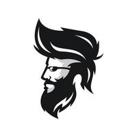 modèles de logo homme barbe vecteur