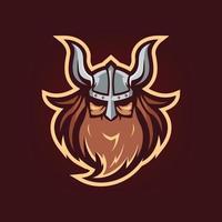 modèles de logo de mascotte viking vecteur