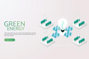 produire de l'électricité avec des panneaux solaires et des éoliennes. vecteur