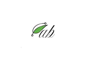 lettre ab monogramme éléments de conception gracieux modèle or beauté industrie mode logo cosmétiques entreprise naturel vecteur