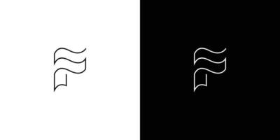 création de logo simple et moderne lettre f initiales vecteur