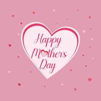 fond de célébration de la fête des mères heureuse avec des coeurs flottants de couleur rose vecteur