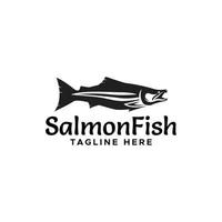 modèle de logo de poisson saumon illustration vectorielle