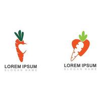 icône du marché des aliments biologiques de carottes saines. illustration isolée et plate vecteur