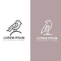 oiseau simple logo moderne créatif dessin au trait vecteur animal conception graphique