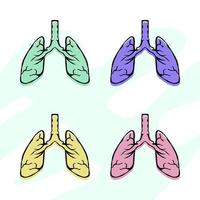 illustration du logo pulmonaire dans un style simple, pour les éléments de conception médicaux et de santé.
