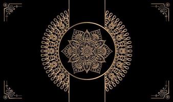 fond de mandala de luxe avec motif arabesque doré style oriental islamique arabe. mandala décoratif de style ramadan. mandala pour impression, affiche, couverture, vecteur de brochure