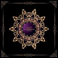fond de mandala de luxe avec motif arabesque doré style oriental islamique arabe. mandala décoratif de style ramadan. mandala pour impression, affiche, couverture, brochure, dépliant
