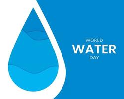 vecteur de la journée mondiale de l'eau papercut