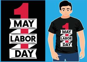 chemise de la fête du travail. 1er mai fête du travail. t-shirts de la fête du travail. vecteur