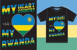 mon coeur, mon pays, mon rwanda. vecteur