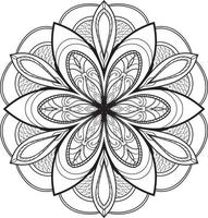 vecteur gratuit de mandala de fleur circulaire sur blanc