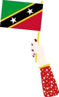 drapeau de saint kitts et nevis vecteur