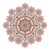 vecteur de mandala rond, conception indienne pour tatouage au henné, yoga, mehendi