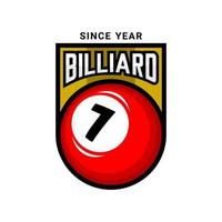 vecteur d'illustration logo billard, boule et bâton