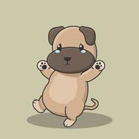 carlin dessin animé beagle plat dessin animal de compagnie bouledogue vecteur chien race bande dessinée chiot corgi husky fond art
