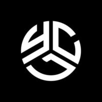 création de logo de lettre ycl sur fond noir. concept de logo de lettre initiales créatives ycl. conception de lettre ycl. vecteur