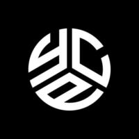 création de logo de lettre ycp sur fond noir. concept de logo de lettre initiales créatives ycp. conception de lettre ycp. vecteur