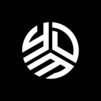 création de logo de lettre ydm sur fond noir. concept de logo de lettre initiales créatives ydm. conception de lettre ydm. vecteur