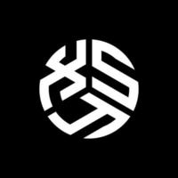 création de logo de lettre xsy sur fond noir. concept de logo de lettre initiales créatives xsy. conception de lettre xsy. vecteur